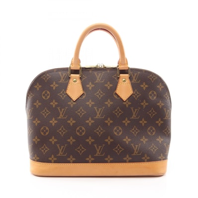 ルイ・ヴィトン LOUIS VUITTON アルマPM ハンドバッグ バッグ PVCコーティングキャンバス レザー モノグラム レディース ブラウン系 M51130 【中古】