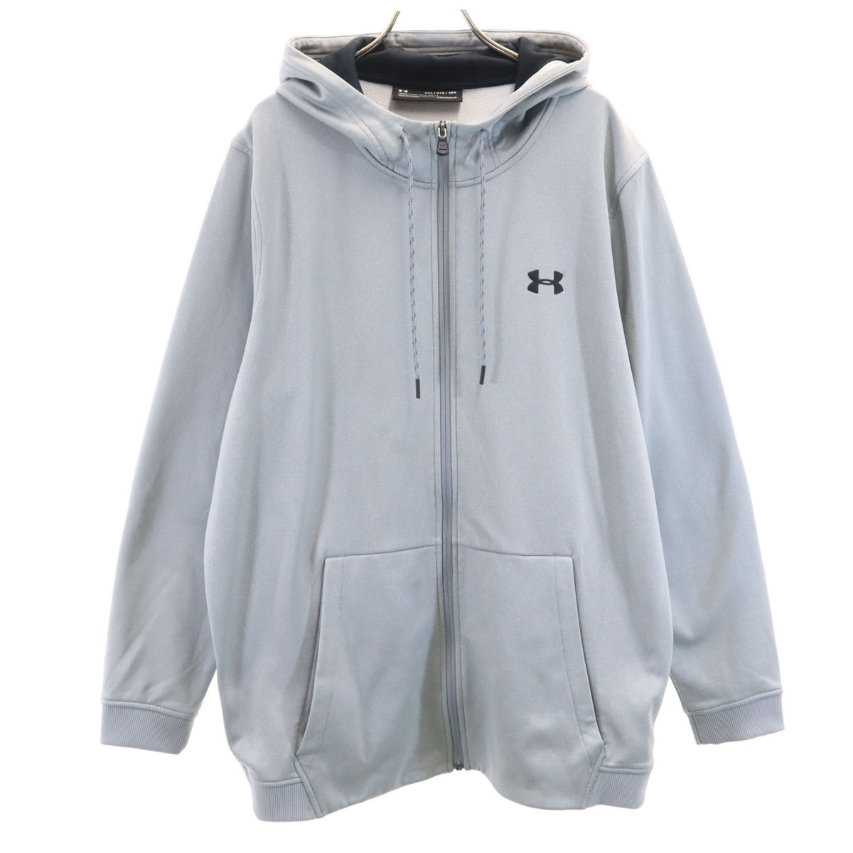 UNDER ARMOUR アンダーアーマー トレーニング 長袖 ジップパーカー 3XL グレー系 裏起毛 ビックサイズ