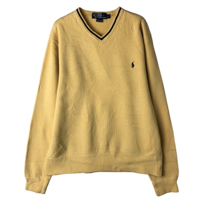 古着 ラルフローレン Ralph Lauren POLO by Ralph Lauren Vネック コットンニットセーター メンズS相当/eaa608352