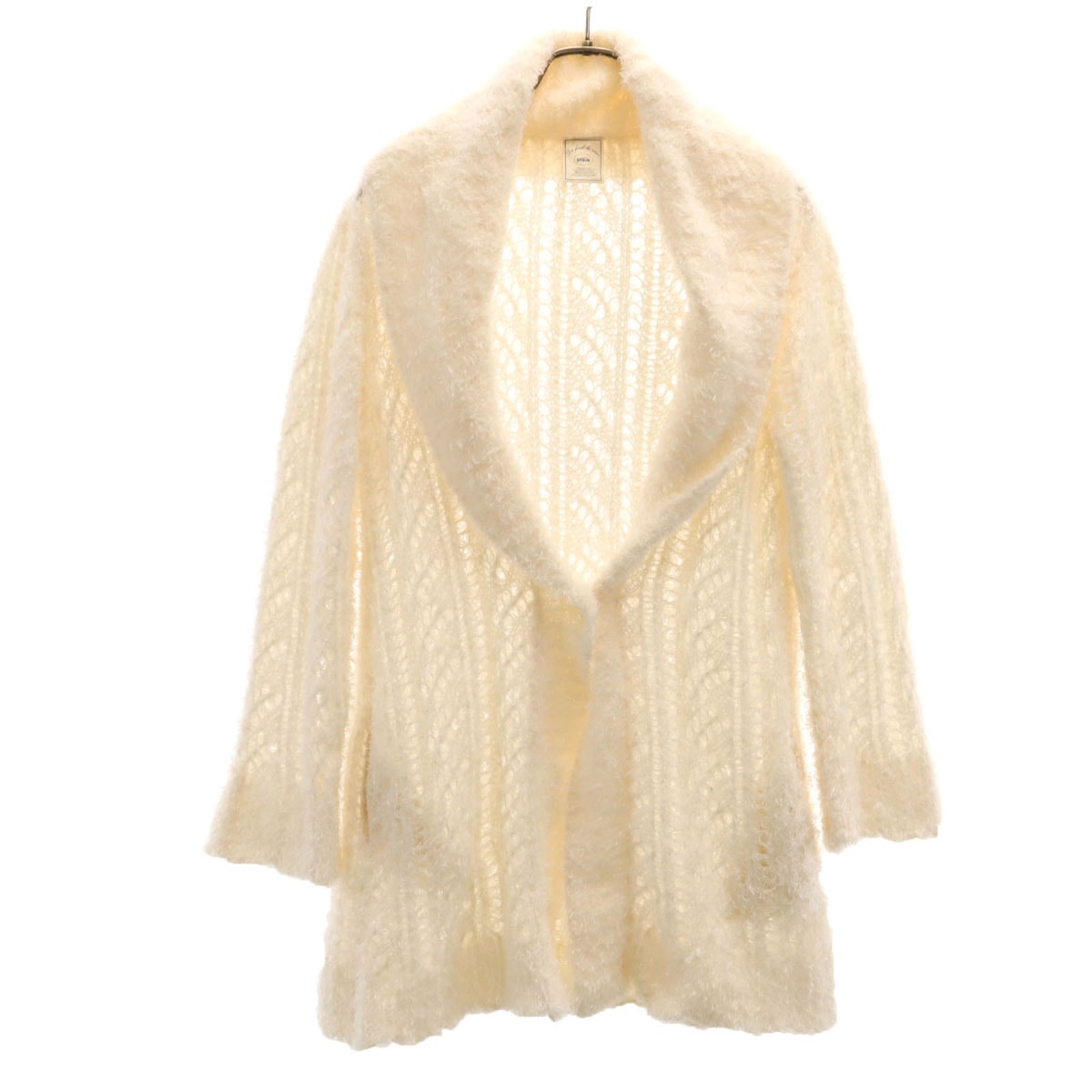 gelato pique ジェラートピケ 長袖 ショールカラー ニットカーディガン F アイボリー ルームウェア