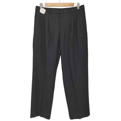 WOOL SAXONY 2TUCK SLACKSスラックスパンツ【1143368077518】