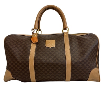 セリーヌ CELINE ボストンバッグ マカダム ハンド 旅行鞄 ブラウン