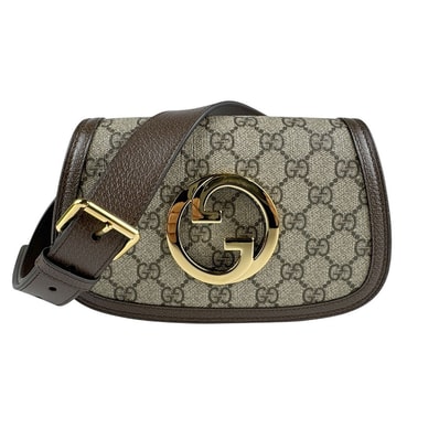 グッチ GUCCI ウエストバッグ ベルトバッグ ブロンディ GGスプリームキャンバス ブラウン ゴールド メンズ 703807【中古】 z6932