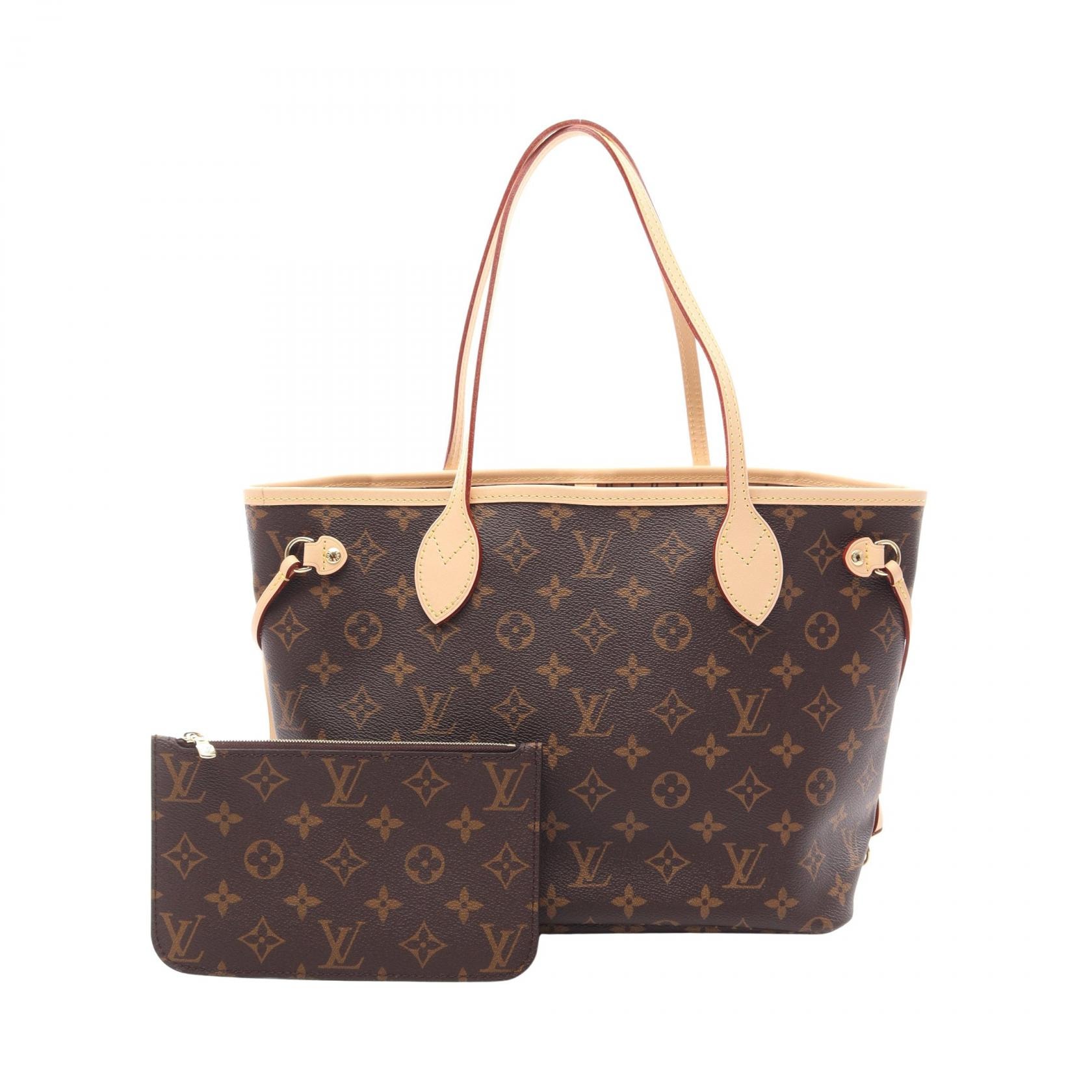 ルイ・ヴィトン LOUIS VUITTON ネヴァーフルPM トートバッグ バッグ PVCコーティングキャンバス レザー モノグラム レディース ブラウン系 M46979 【中古】