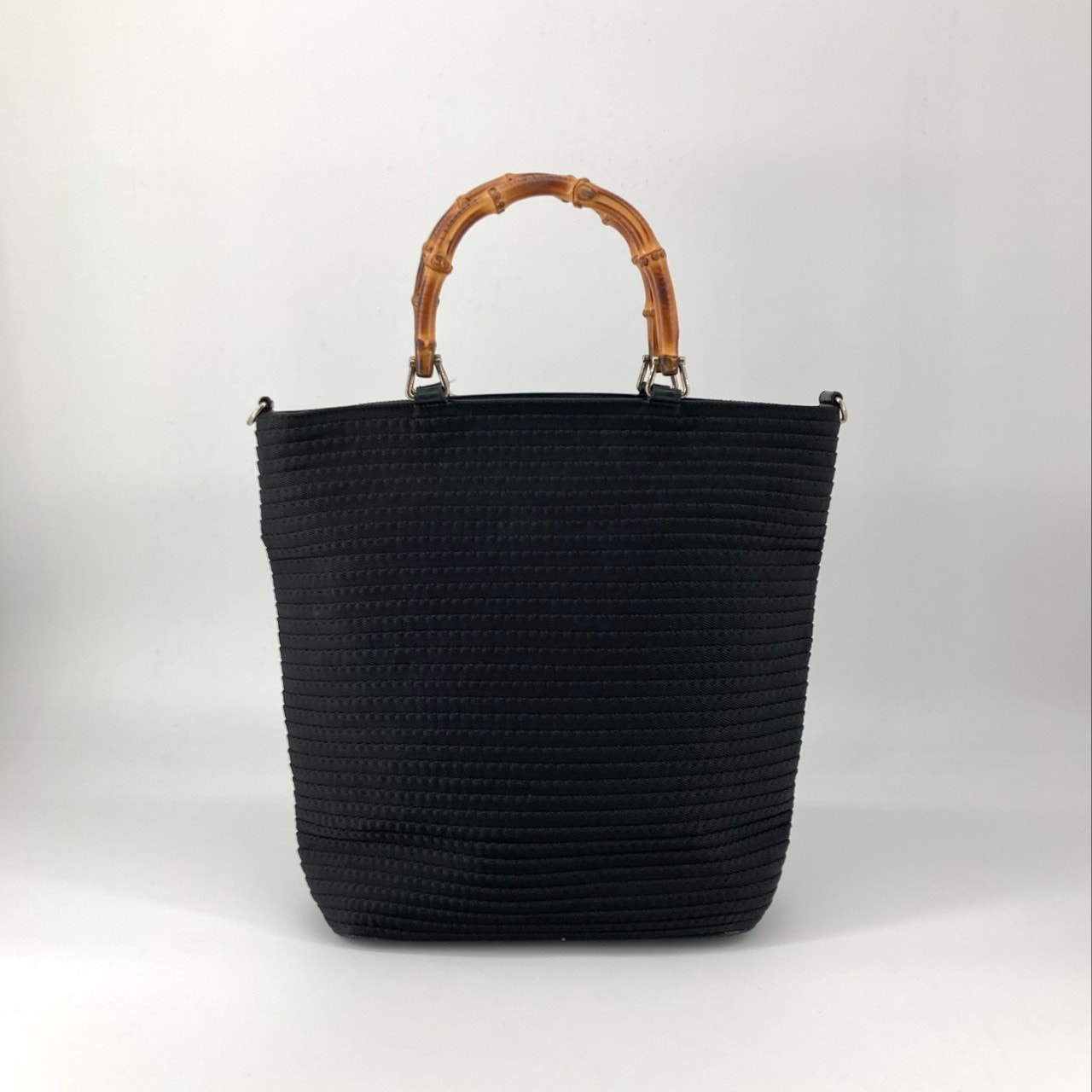 GUCCI(グッチ) バンブー ナイロン オールドグッチ ハンドバッグ ブラック