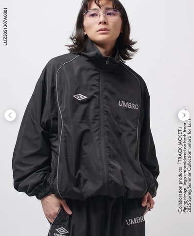 【完売】UMBRO/アンブロ×Lui’s トラックジャケット ブラック S