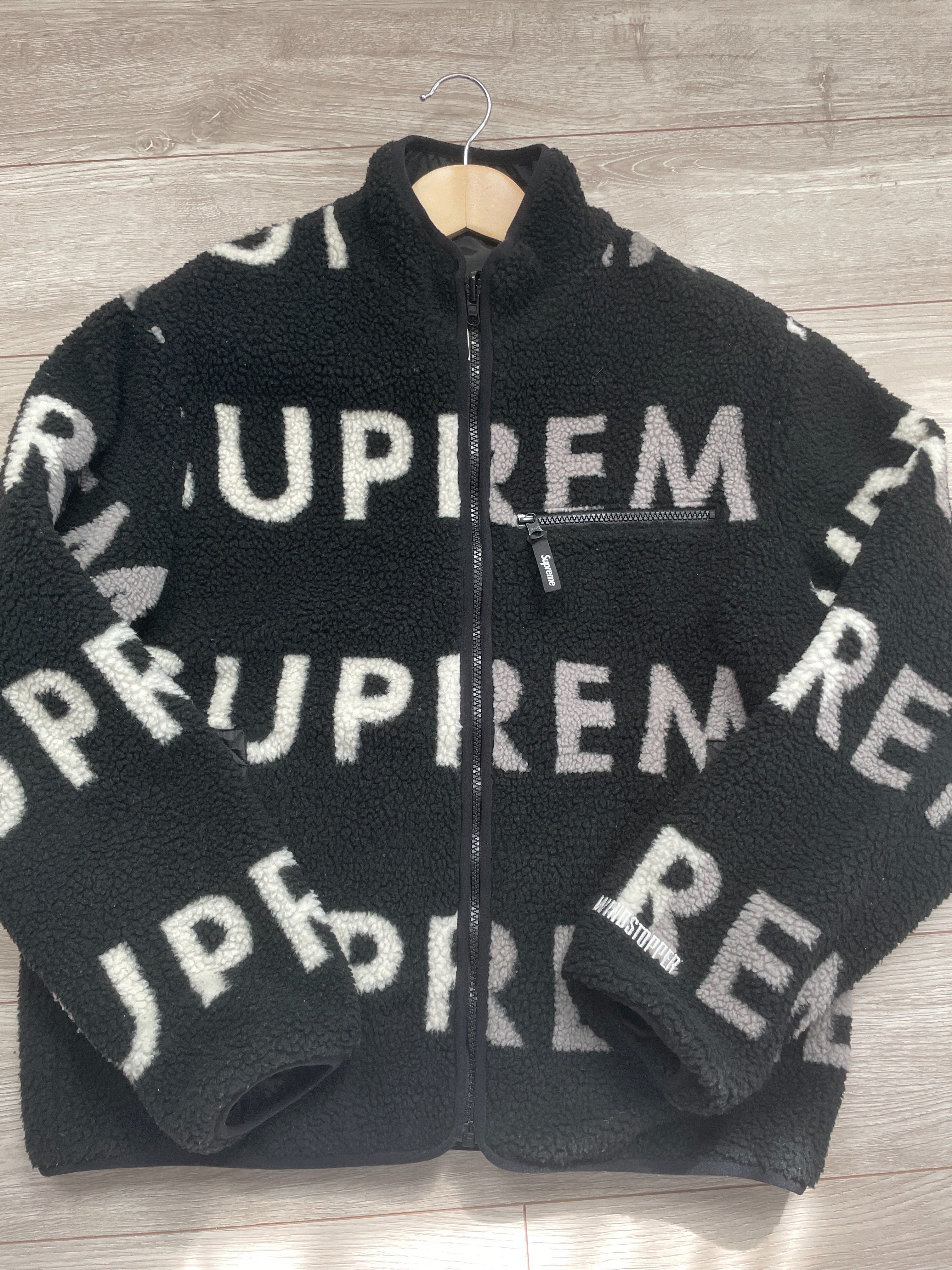 Supreme Reversible Logo Fleece Jacket 