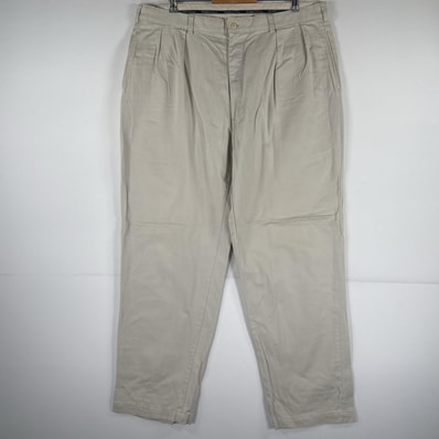 古着 ポロ・ラルフローレン POLO RALPH LAUREN チノパンツ チノパン ワンポイント スラックス 大きいサイズ w40 L32 ベージュ メンズ