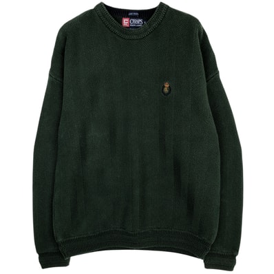 古着 ラルフローレン Ralph Lauren CHAPS チャップス ヘリンボーン コットンニットセーター メンズXL相当/eaa618180