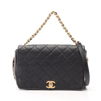 シャネル CHANEL マトラッセ 2WAY ショルダーバッグ バッグ レザー レディース ブラック系 【中古】