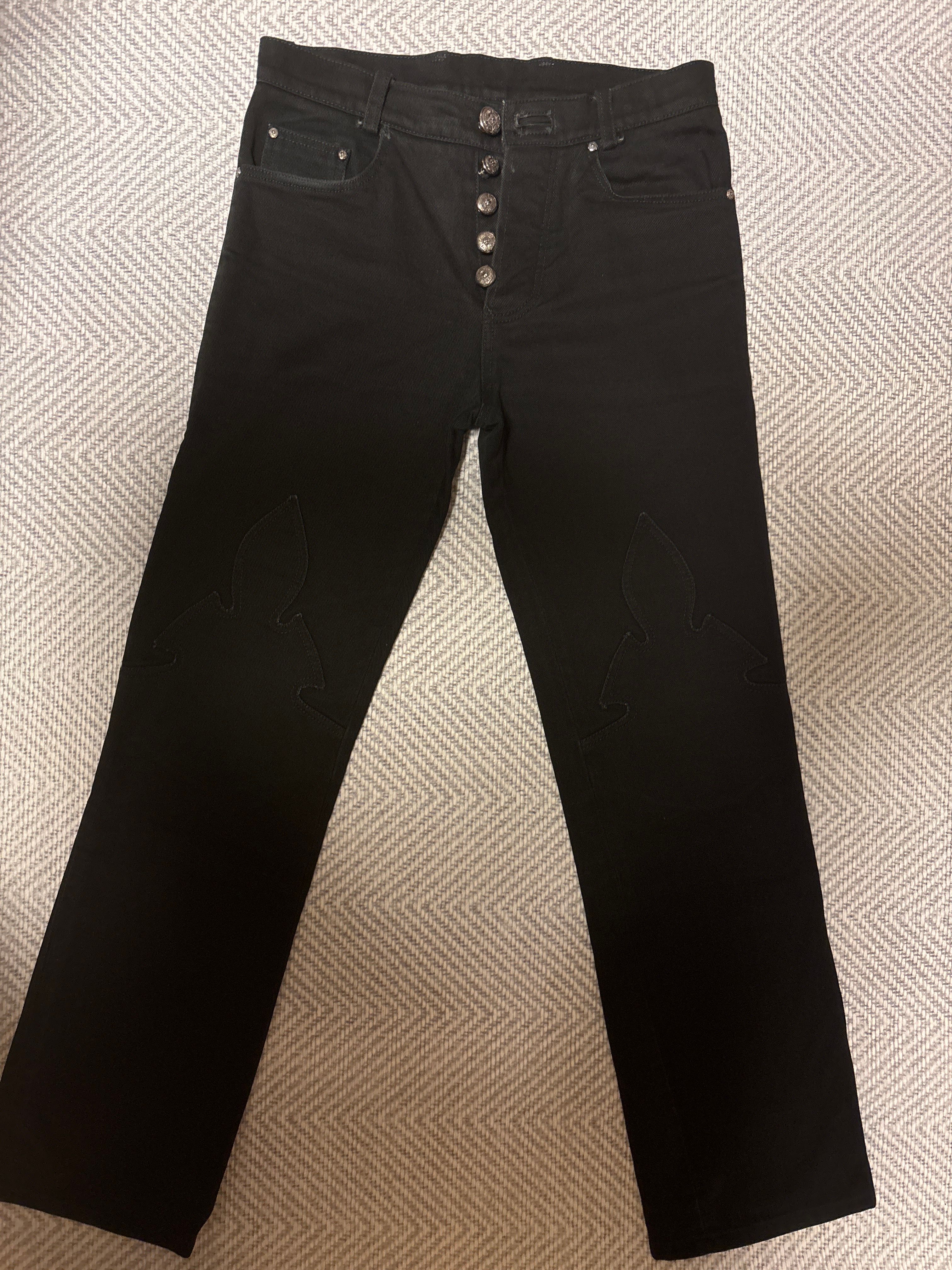 クロムハーツ フレアニー ブラックデニムパンツ