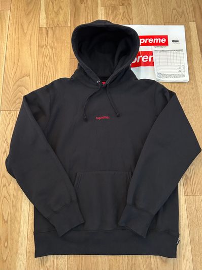Supreme Trademark Hooded Sweatshirt "Black"