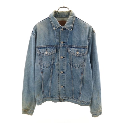 Levi's リーバイス 90s 70651-0217 オレンジタブ オールド デニムジャケット L ブルー ジャージ トラッカー