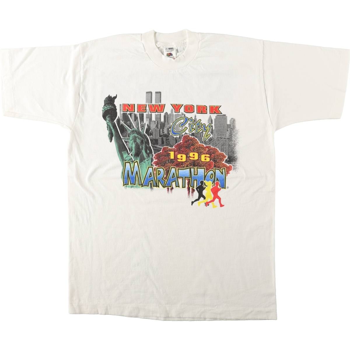 古着 90年代 フルーツオブザルーム FRUIT OF THE LOOM New York City Marathon ニューヨークシティマラソン プリントTシャツ メンズL相当/eaa642556