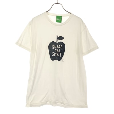 BEAMS T ビームスティー アップル 半袖 Tシャツ ホワイト