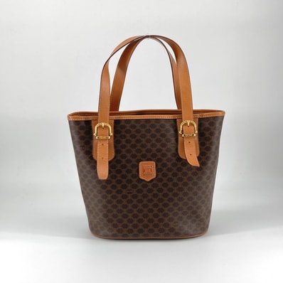 CELINE(セリーヌ) マカダム レザー トートバッグ ブラウン