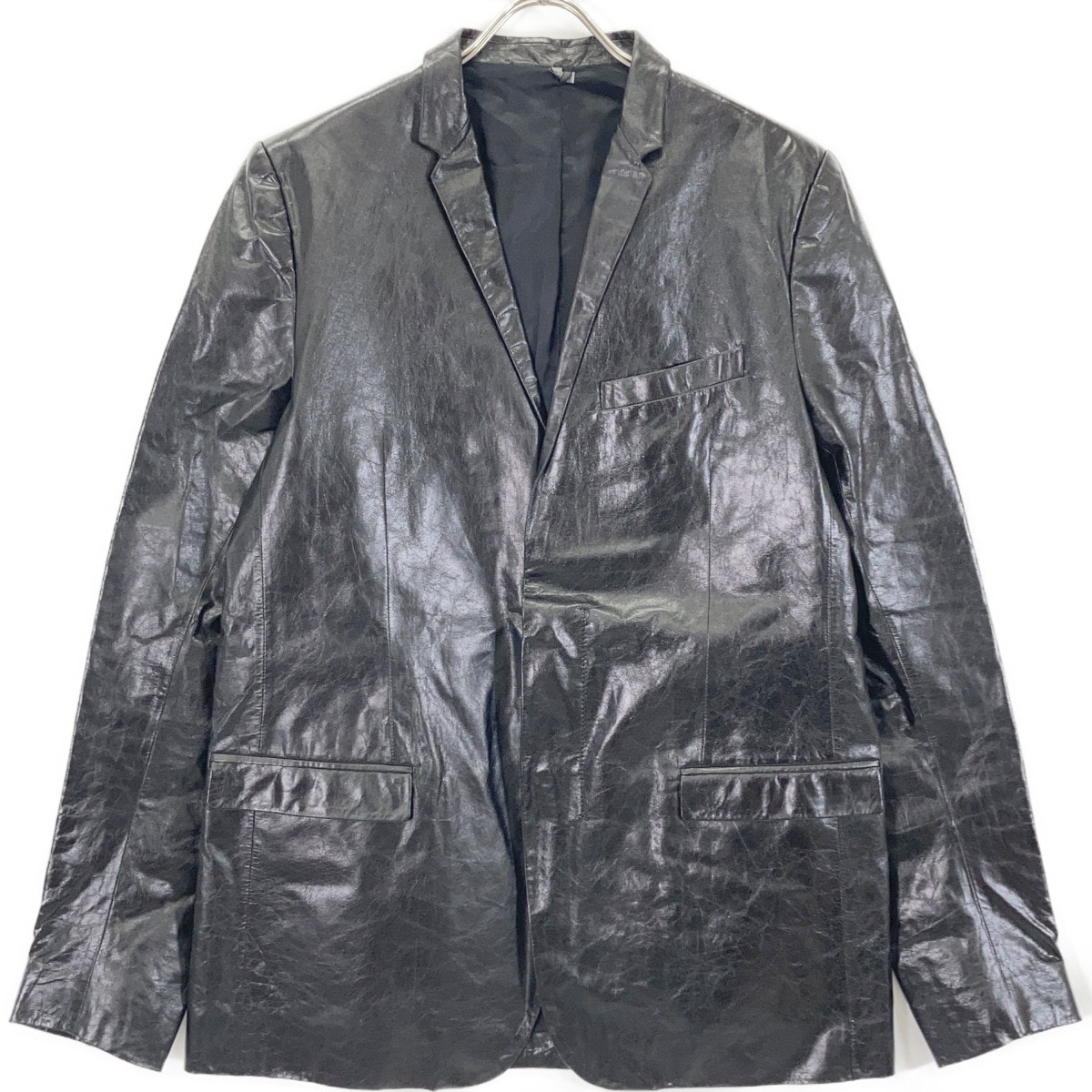 ディオールオム 10AW ブラック クリスヴァンアッシュ期 ジェニュインレザー ジャケット 52