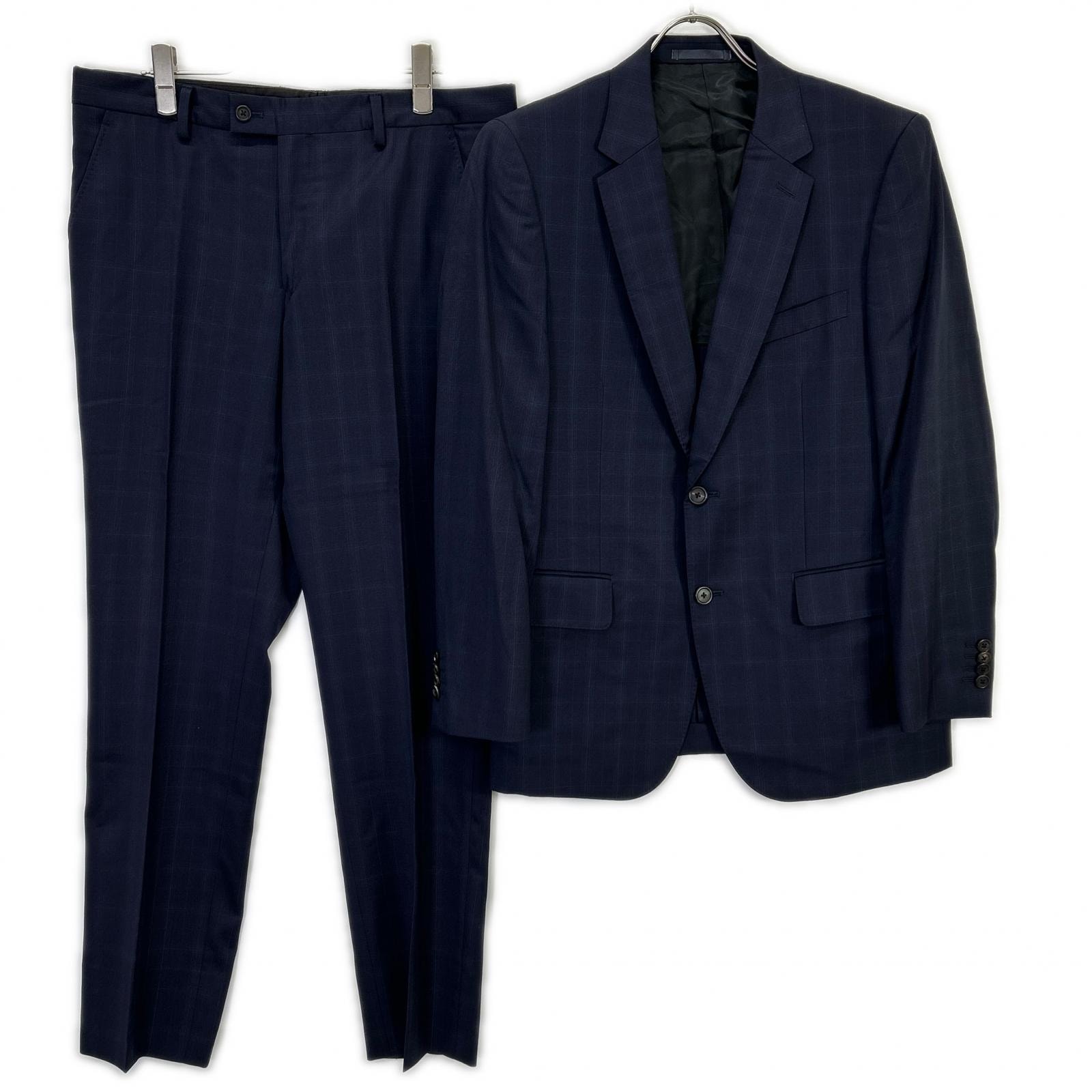 ポールスミス ネイビー チェック柄 1439 SOHOFIT 2ピース シングルスーツ M2/M2
