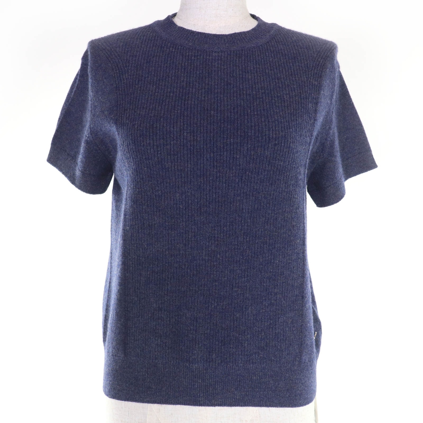 未使用品 エルメス 半袖ニット ネイビー レディース 40 4H2600D1
