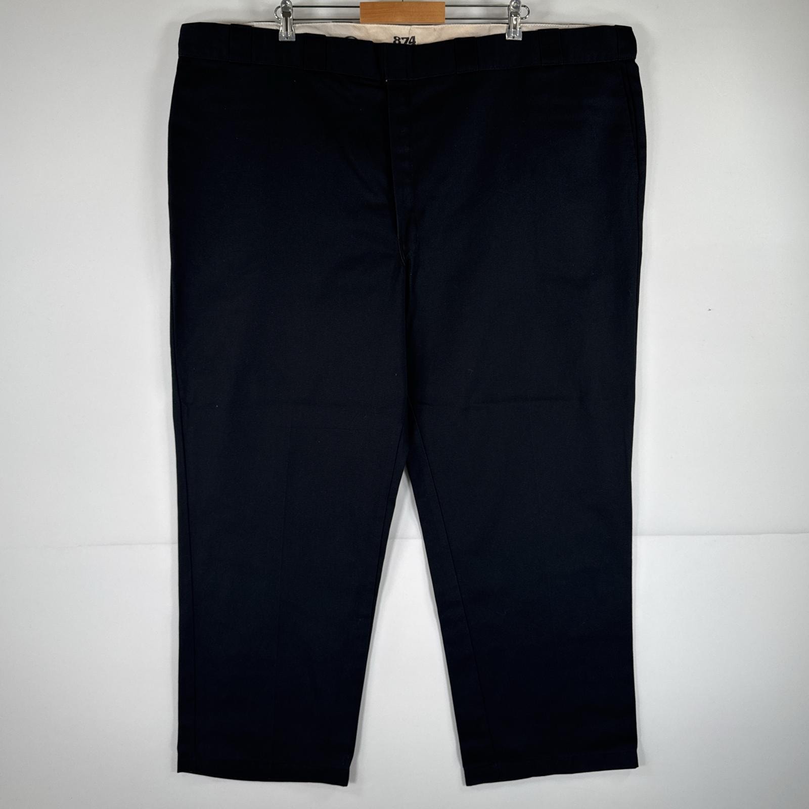 古着 ディッキーズ Dickies ワークパンツ ストレート 作業着 大きいサイズ 874 オリジナルフィット ワンポイント ブラック メンズ