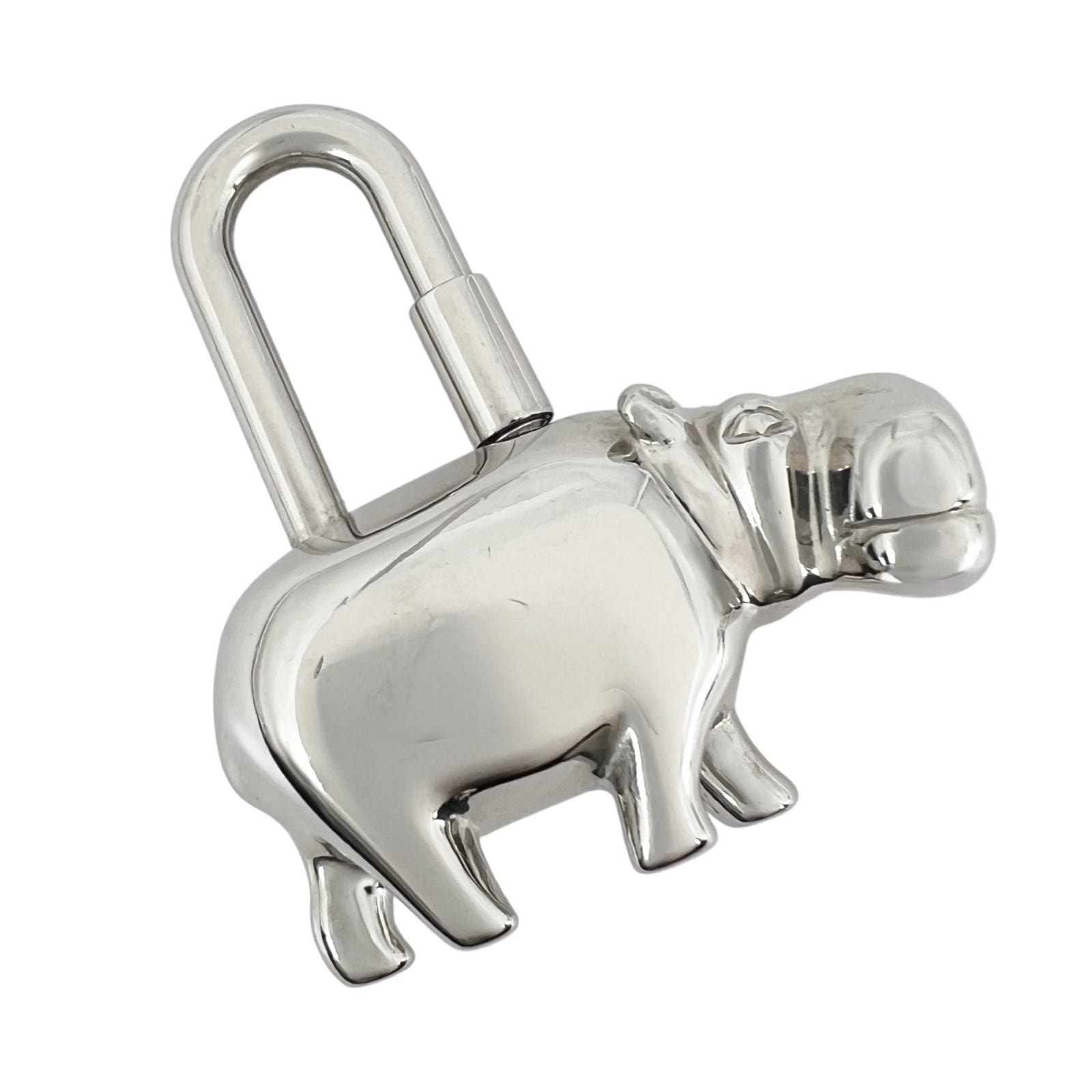 美品 HERMES エルメス 大河(ANNEE DES FLEUVES) カデナ シルバー レディース カバ(ヒポポタマス)モチーフ 2005年限定【中古】