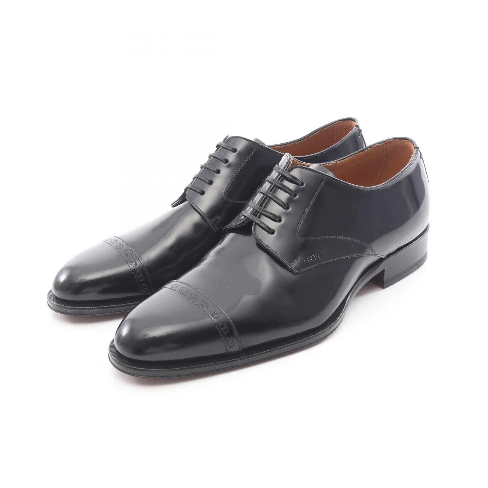 ディオール Dior CDロゴ ドレスシューズ 靴 レザー メンズ ブラック系 【中古】