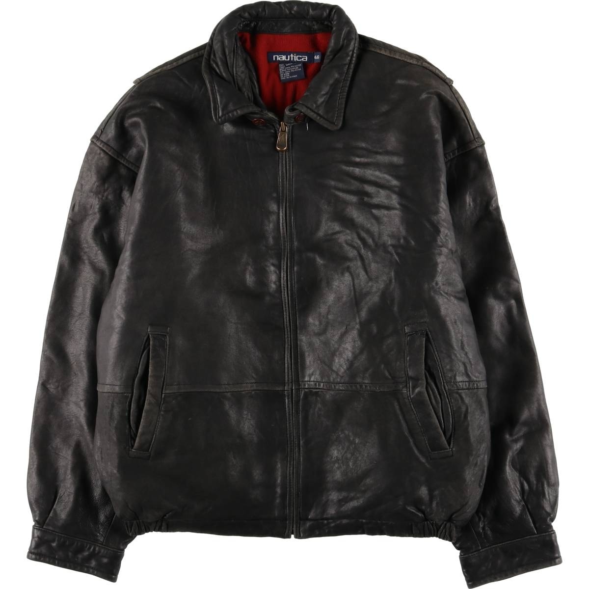 古着 90年代 ノーティカ NAUTICA スイングトップタイプ 中綿入り レザーブルゾン メンズXL相当 ヴィンテージ/eaa555929