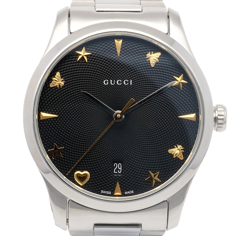 グッチ Gタイムレス 腕時計 時計 ステンレススチール 126.4 クオーツ レディース 1年保証 GUCCI  中古