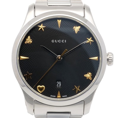 グッチ Gタイムレス 腕時計 時計 ステンレススチール 126.4 クオーツ レディース 1年保証 GUCCI 中古