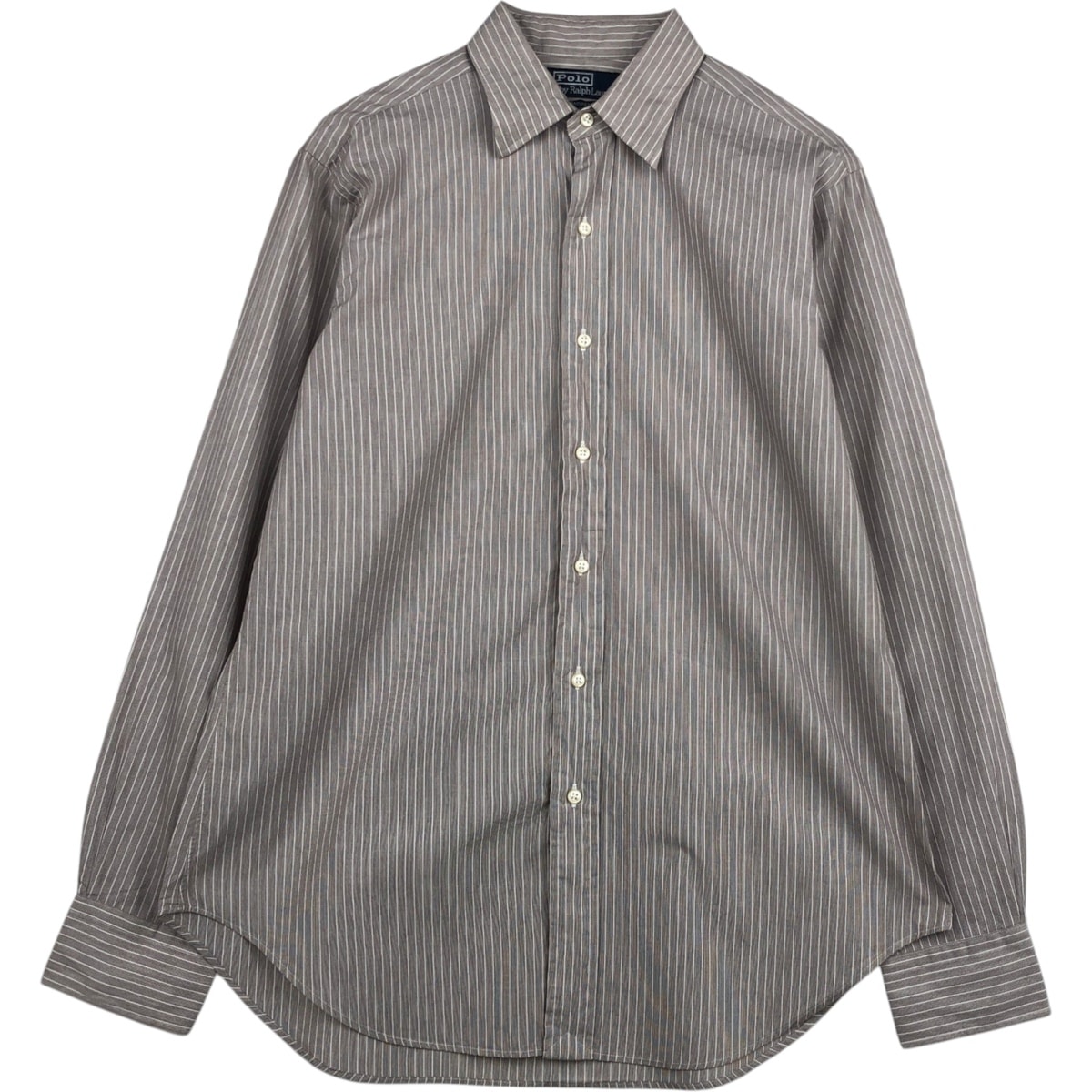 古着 ラルフローレン Ralph Lauren POLO by Ralph Lauren ANDREW 長袖 コットンストライプシャツ メンズL相当/eaa495509