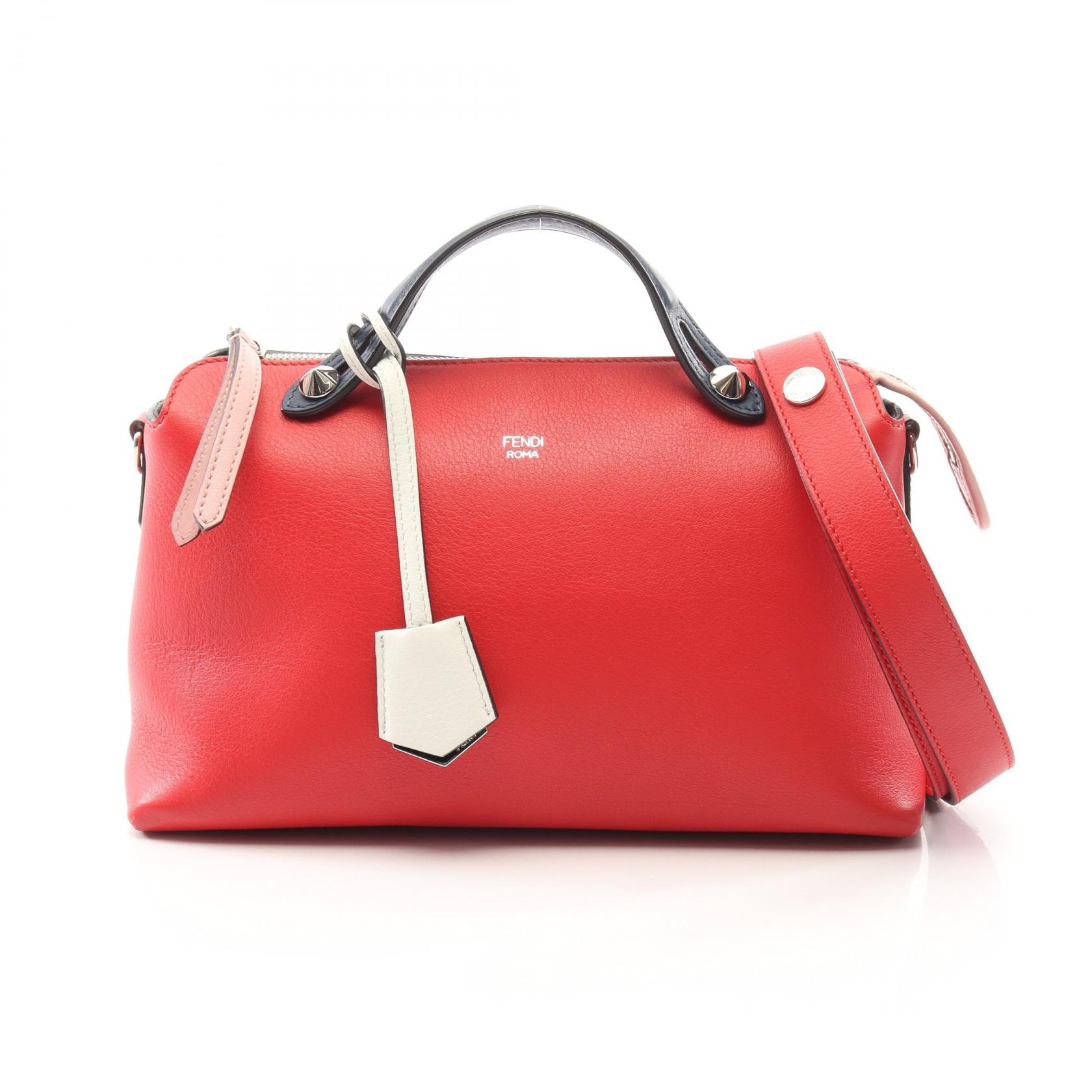 フェンディ FENDI BY THE WAY MEDIUM バイザウェイ ミディアム 2WAY ハンドバッグ バッグ レザー レディース レッド系 / ネイビー系 / ピンク系 8BL124 【中古】