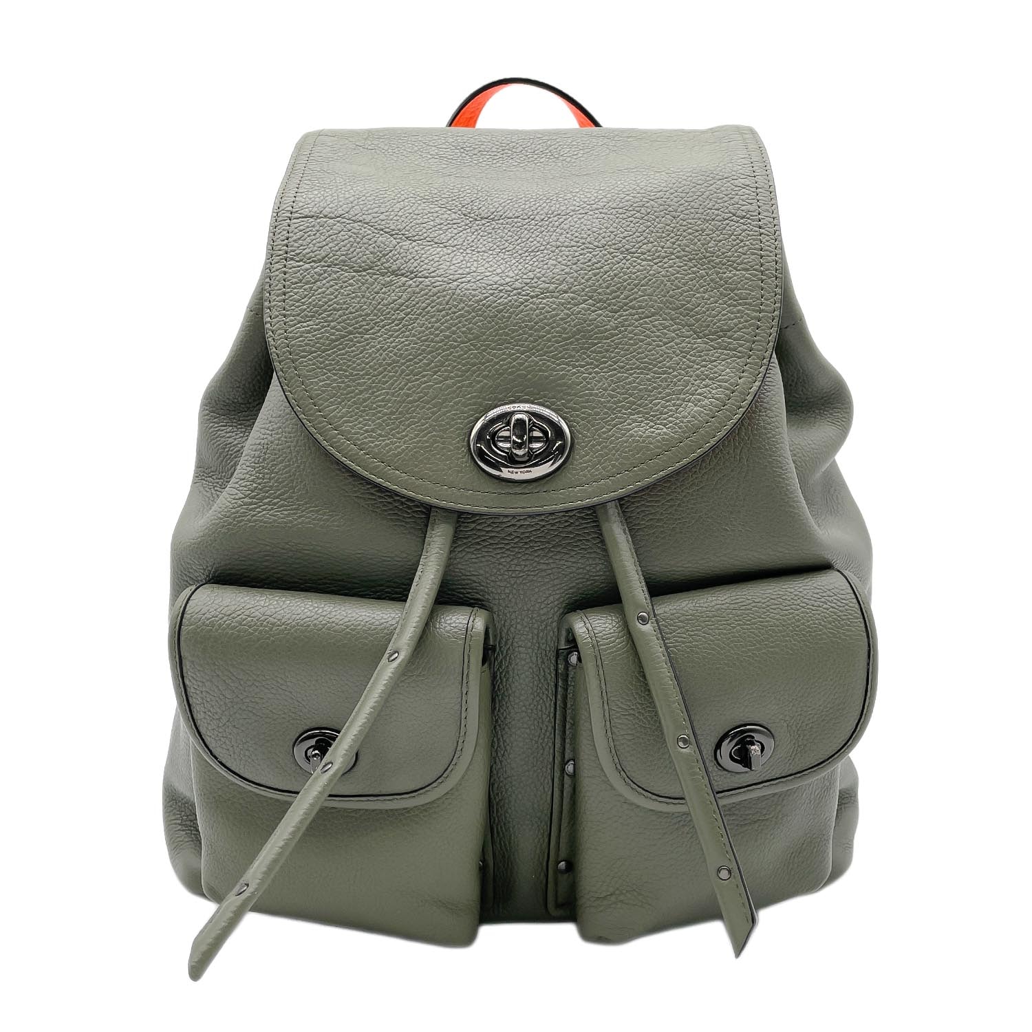 COACH コーチ ターンロック 巾着 リュック・デイパック
ぺブル 36448 レザー カーキ ユニセックス
【中古】
