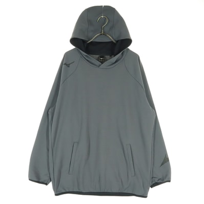 Mizuno ミズノ ワンポイントロゴ 長袖 パーカー L グレー