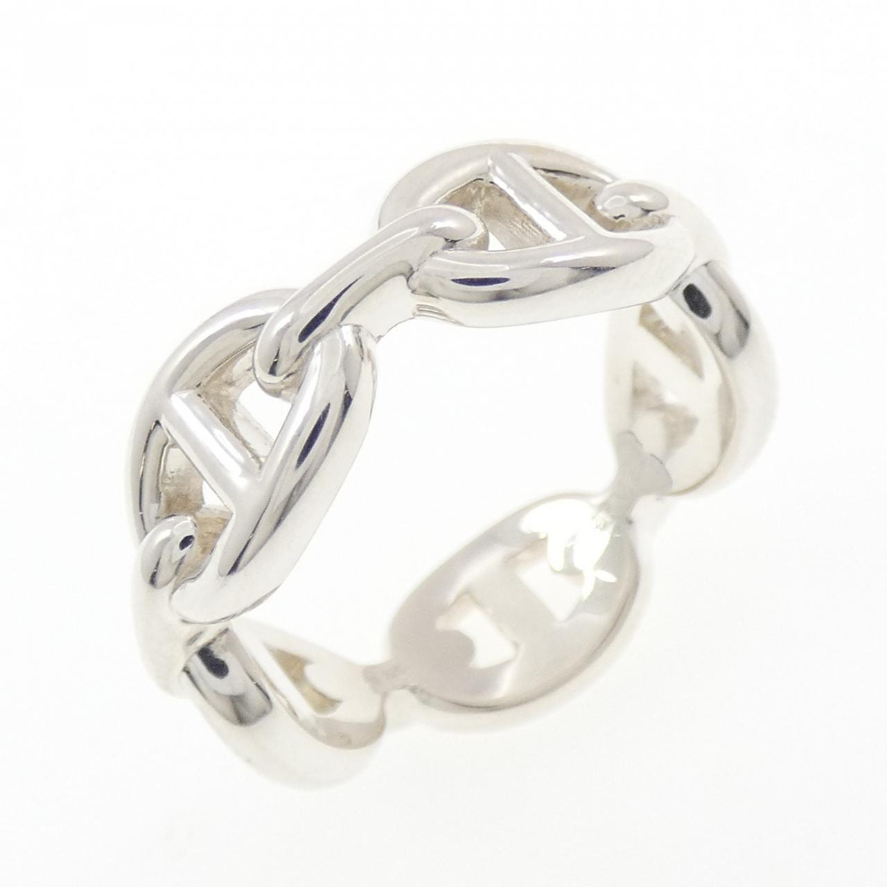 Hermes Chaine D'ancre Enchainee Ring PM "Silver"