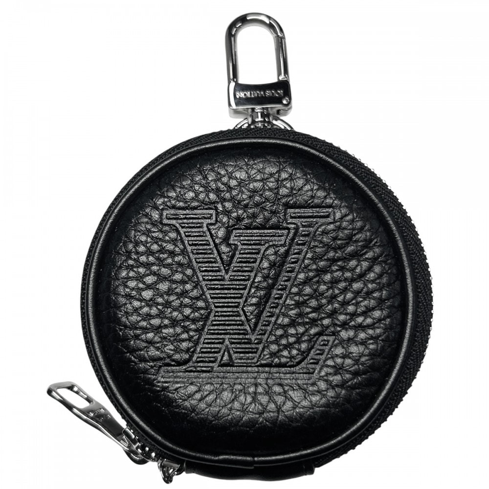 LOUIS VUITTON ルイヴィトン コインケース トリヨンシャドウ ポルトクレラウンドポーチ 小銭入れ キーケース レザー 小物 MP2860    ブラック 黒 シルバー金具 メンズ 美品【中古品】