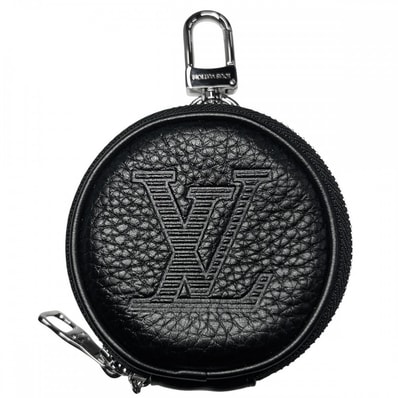 LOUIS VUITTON ルイヴィトン コインケース トリヨンシャドウ ポルトクレラウンドポーチ 小銭入れ キーケース レザー 小物 MP2860 ブラック 黒 シルバー金具 メンズ 美品【中古品】