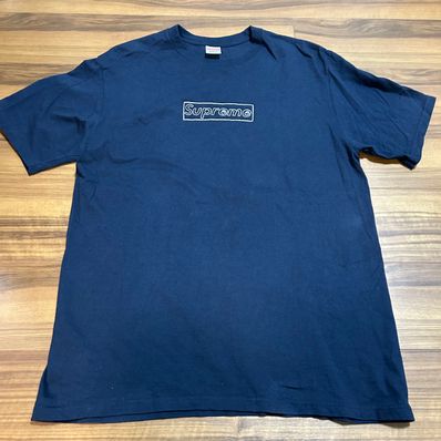 Supreme KAWS Chalk Logo Tee "Navy"