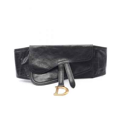 ディオール Dior SADDLE サドル ベルト 衣料品 レザー レディース ブラック系 【中古】