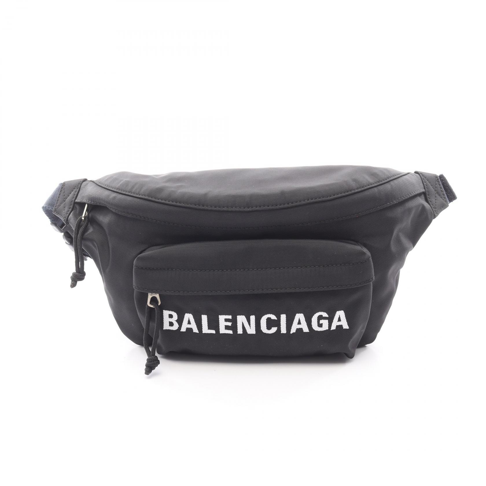 バレンシアガ BALENCIAGA WHEEL BELT PACK ウィール ベルト バッグ ウエストバッグ ボディバッグ バッグ ナイロン メンズ ブラック系 533009 【中古】