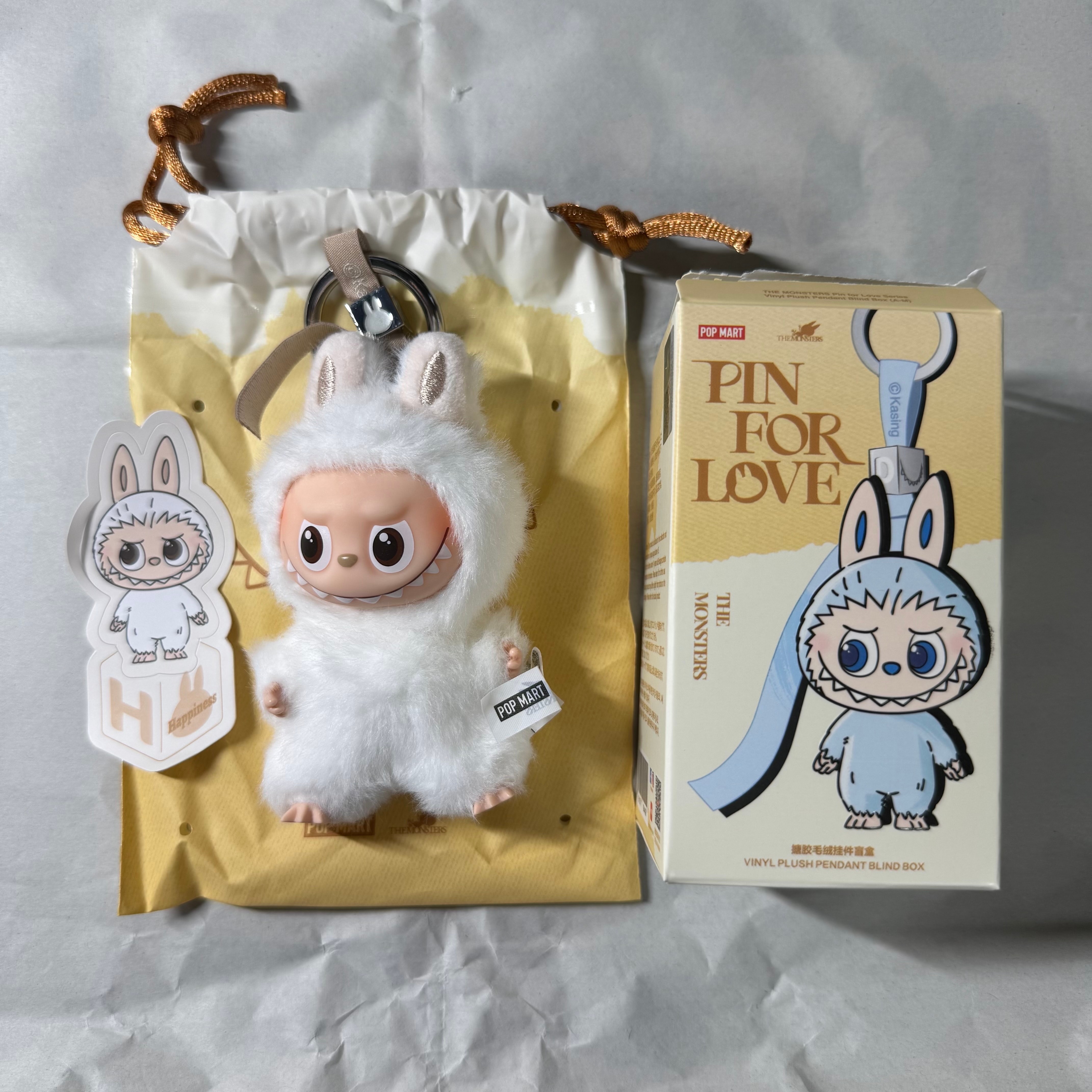 POP MART THE MONSTERS (LABUBU) Pin for Love Series-Vinyl Plush Pendant (A-M) H