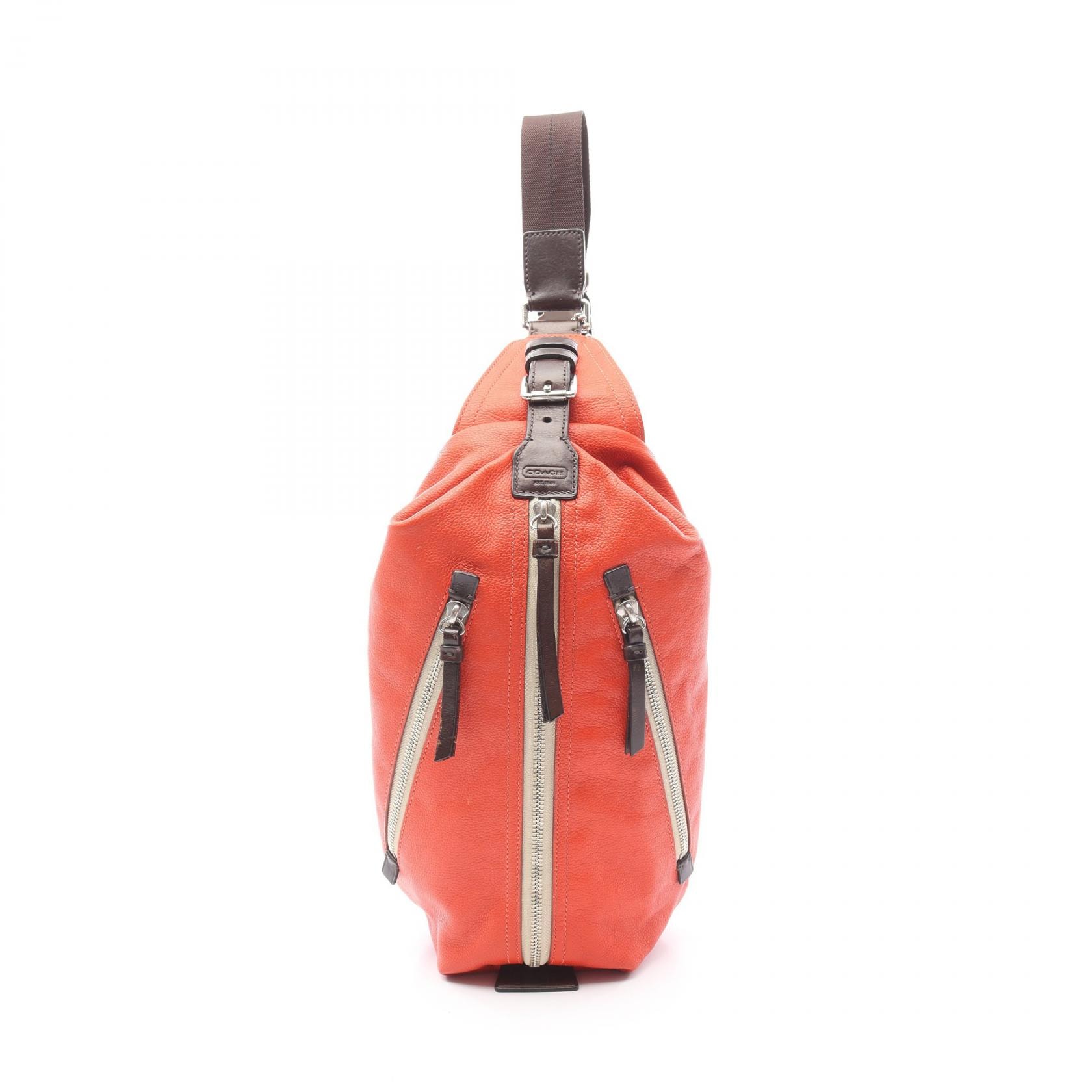 コーチ COACH トンプソン レザースリング ウエストバッグ ボディバッグ バッグ レザー メンズ レッド系 / ブラウン系 70360 【中古】