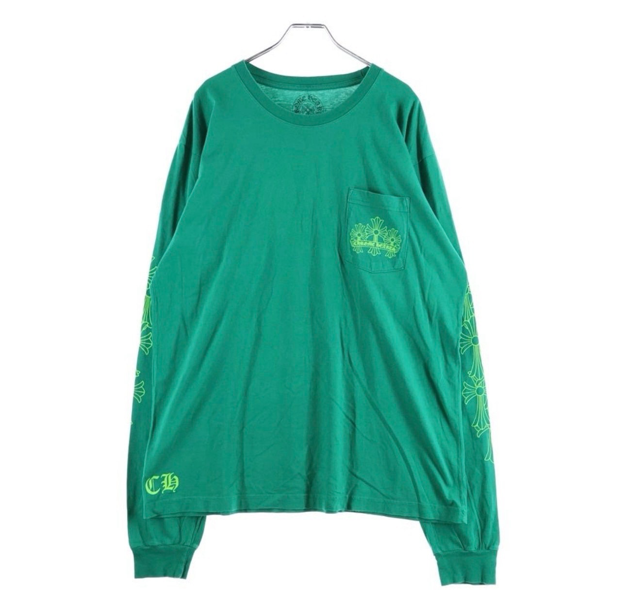 Chrome Hearts Cemetery Cross Logo L/S T-Shirt "Green"
