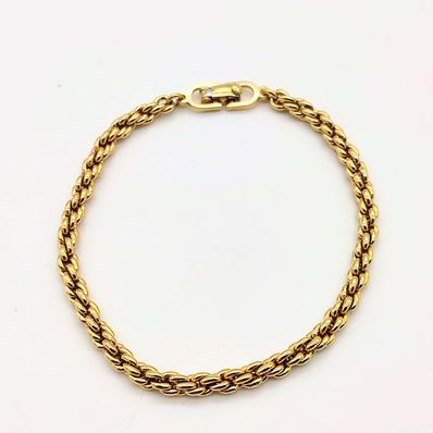 【超美品】クリスチャンディオール スクリューチェーンブレスレット ゴールド