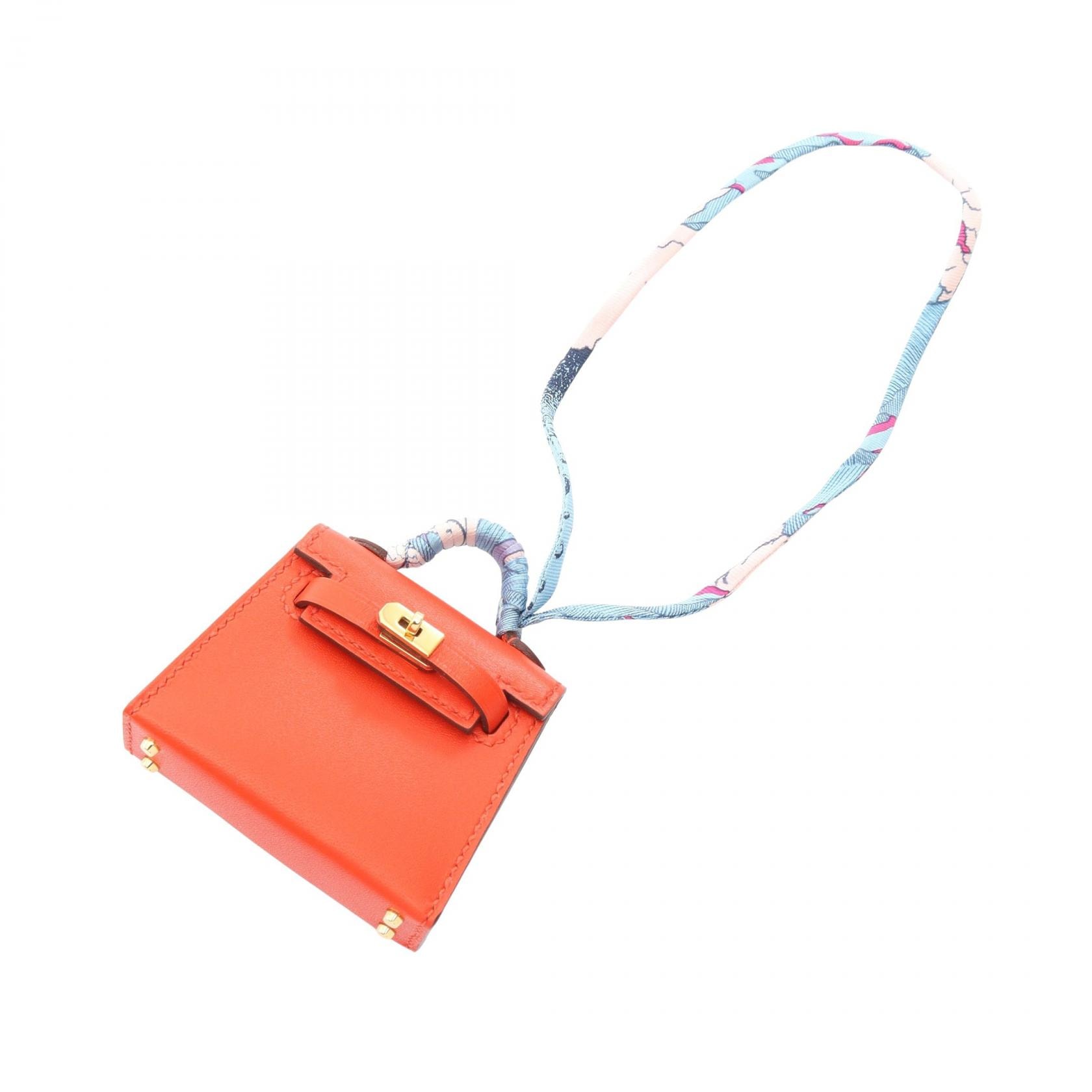 エルメス HERMES ケリーツイリー チャーム アクセサリー シルク タデラクト シルク ローズジャイプール U刻印(2022年製造) レディース レッド系 / マルチカラー 【中古】