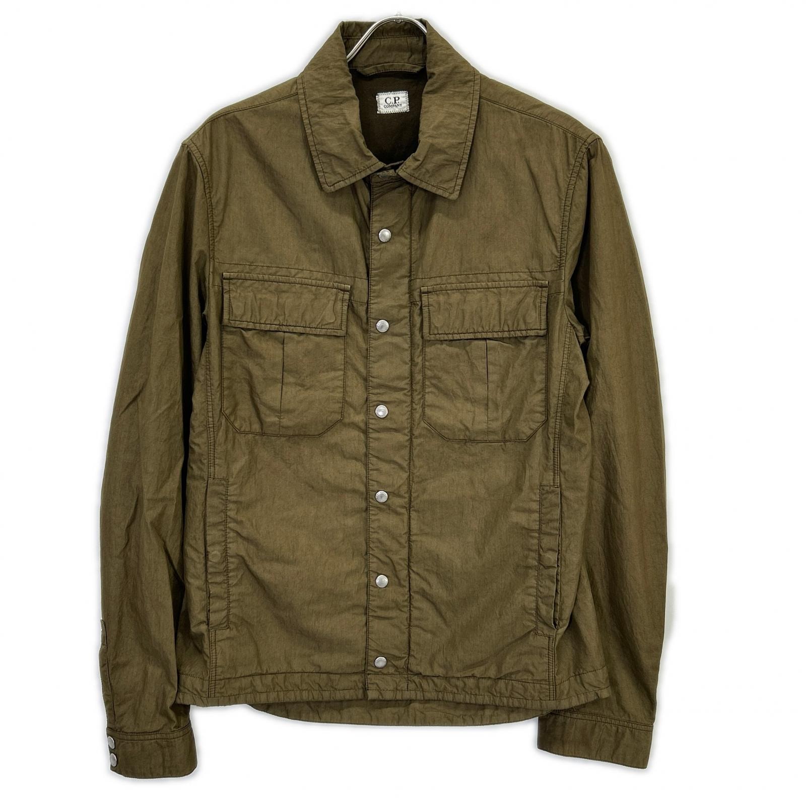 シーピーカンパニー 14SCPUC01871 カーキ ナイロン ジップアップ ジャケット 50