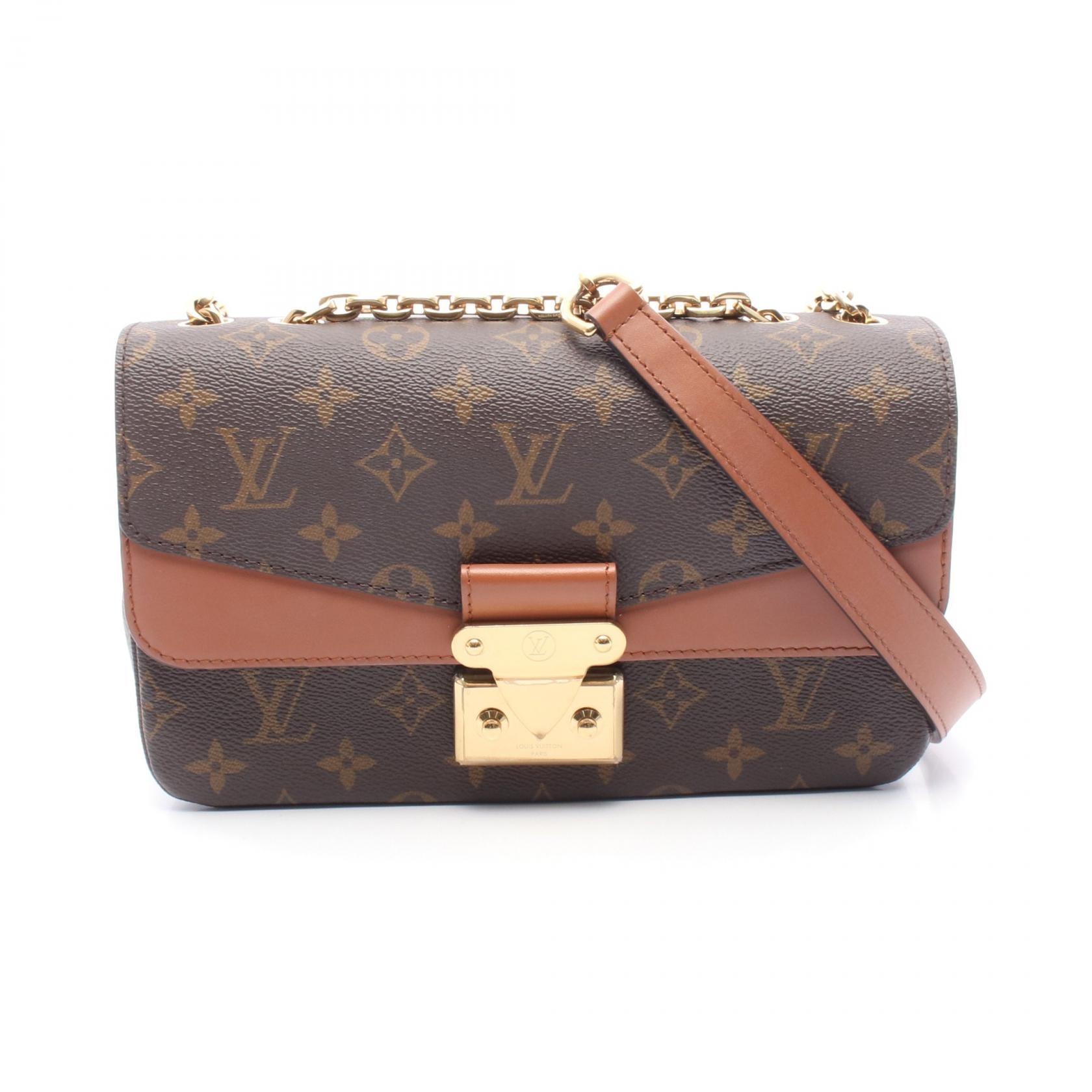 ルイ・ヴィトン LOUIS VUITTON マルソー ショルダーバッグ バッグ PVCコーティングキャンバス レザー モノグラム キャラメル レディース ブラウン系 M46127 【中古】