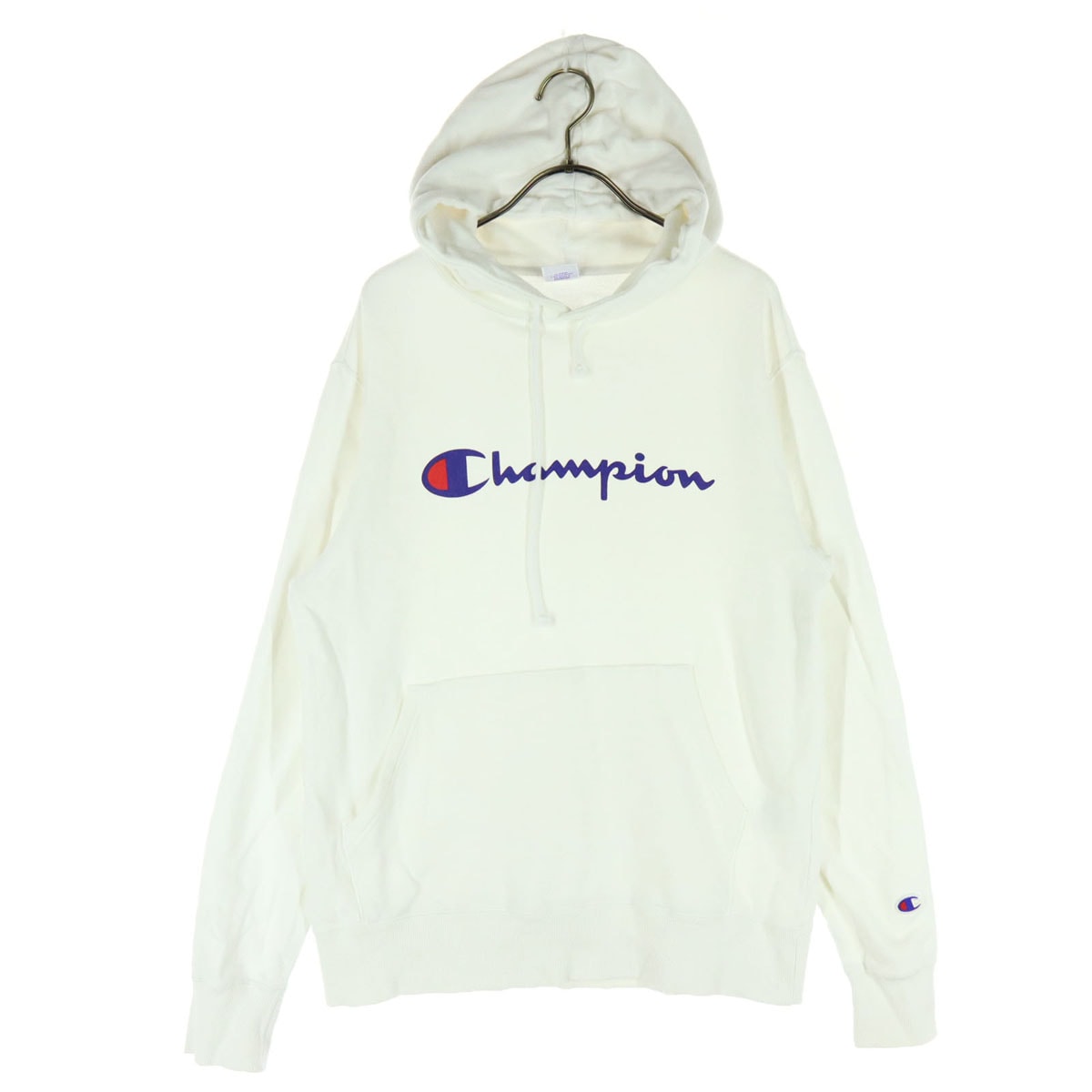 Champion チャンピオン 長袖 スウェットパーカー XL アイボリー