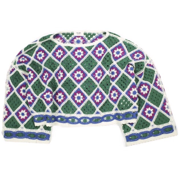 BEAMS HEART ビームスハート 25SS ロムバス クロシェ風 ニット 43-15-0278-138 ONE SIZE Green セーター トップス g25641