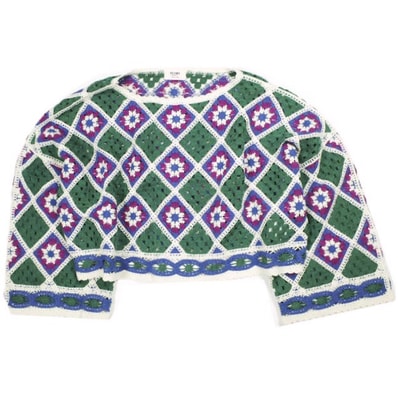 BEAMS HEART ビームスハート 25SS ロムバス クロシェ風 ニット 43-15-0278-138 ONE SIZE Green セーター トップス g25641