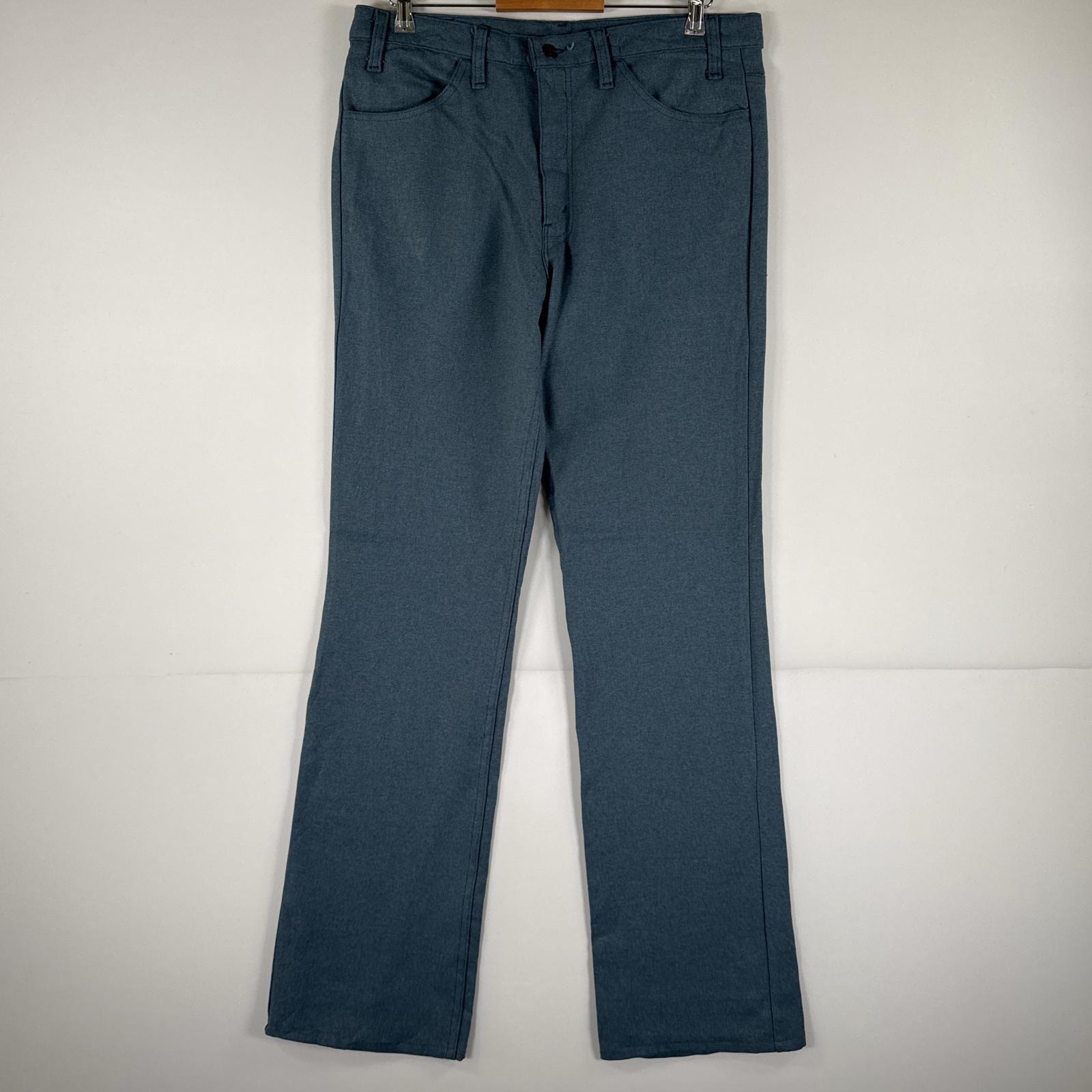 古着 90's/90年代 リーバイス Levi's USA製 スラックスパンツ ランチャーパンツ フレア ブーツカット 大きいサイズ w36 L36  ブルー系 メンズ